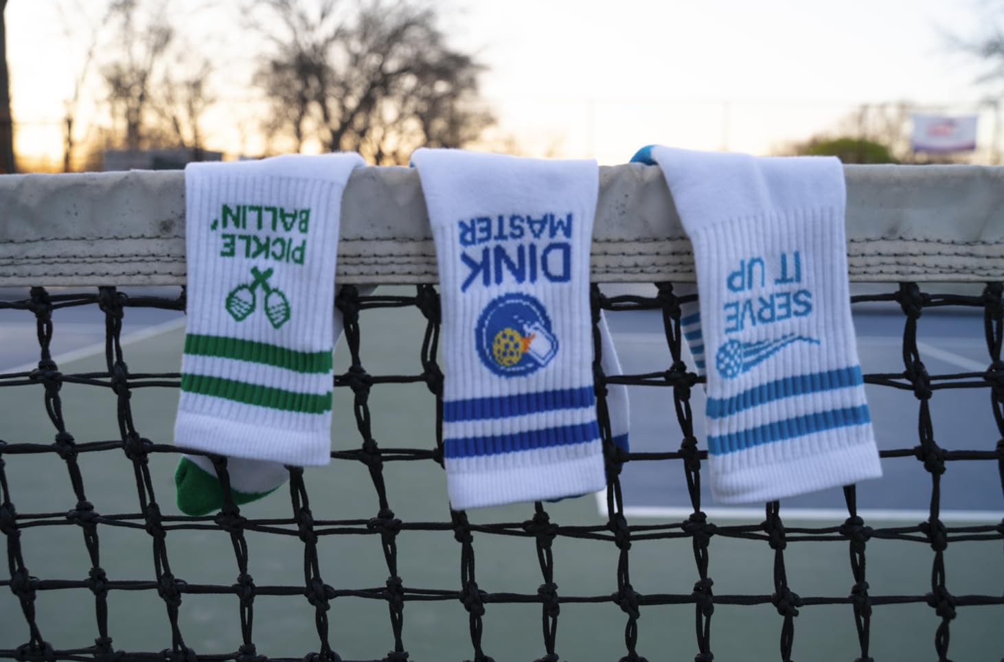 SOCKTOWN Performance Pickleball Crew Socks Mens and Womens 3 Pack Great Gift One Size - Perfect Christmas Holiday Gift