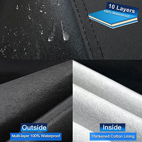 Holthly 10 Layer SUV Car Cover Waterproof All Weather for SUV,100% Waterproof Outdoor Car Covers Rain Snow UV Dust Protection. Custom Fit for BMW X3, Audi Q5,Jeep Wrangler, Chevy Equinox,etc Silver