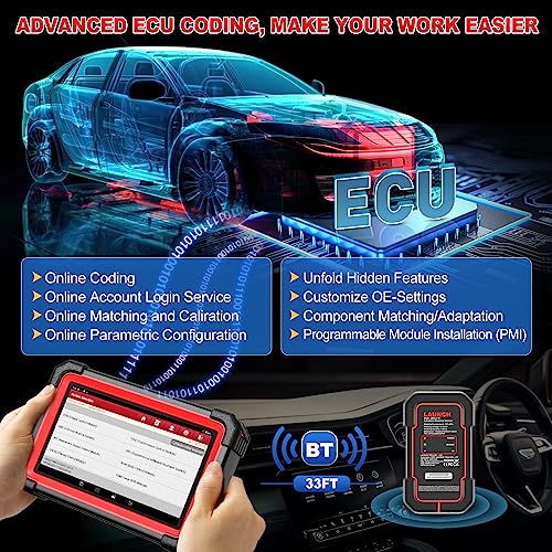 LAUNCH X431 CRP919EBT Elite OBD2 Scanner, 2024 Bidirectional Scan Tool with DBSCAR, ECU Coding, CANFD&DOIP, Full System, 35+ Reset, FCA AutoAuth, V.A.G Guide, 2Yrs Free Update, Upgraded of CRP919E