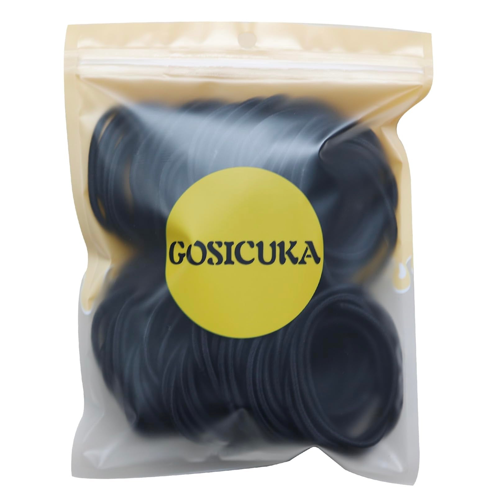 GOSICUKA 120 Pieces Black Hair Ties for Thick and Curly Hair Ponytail Holders Hair Elastic Band for Women or Men(4mm)