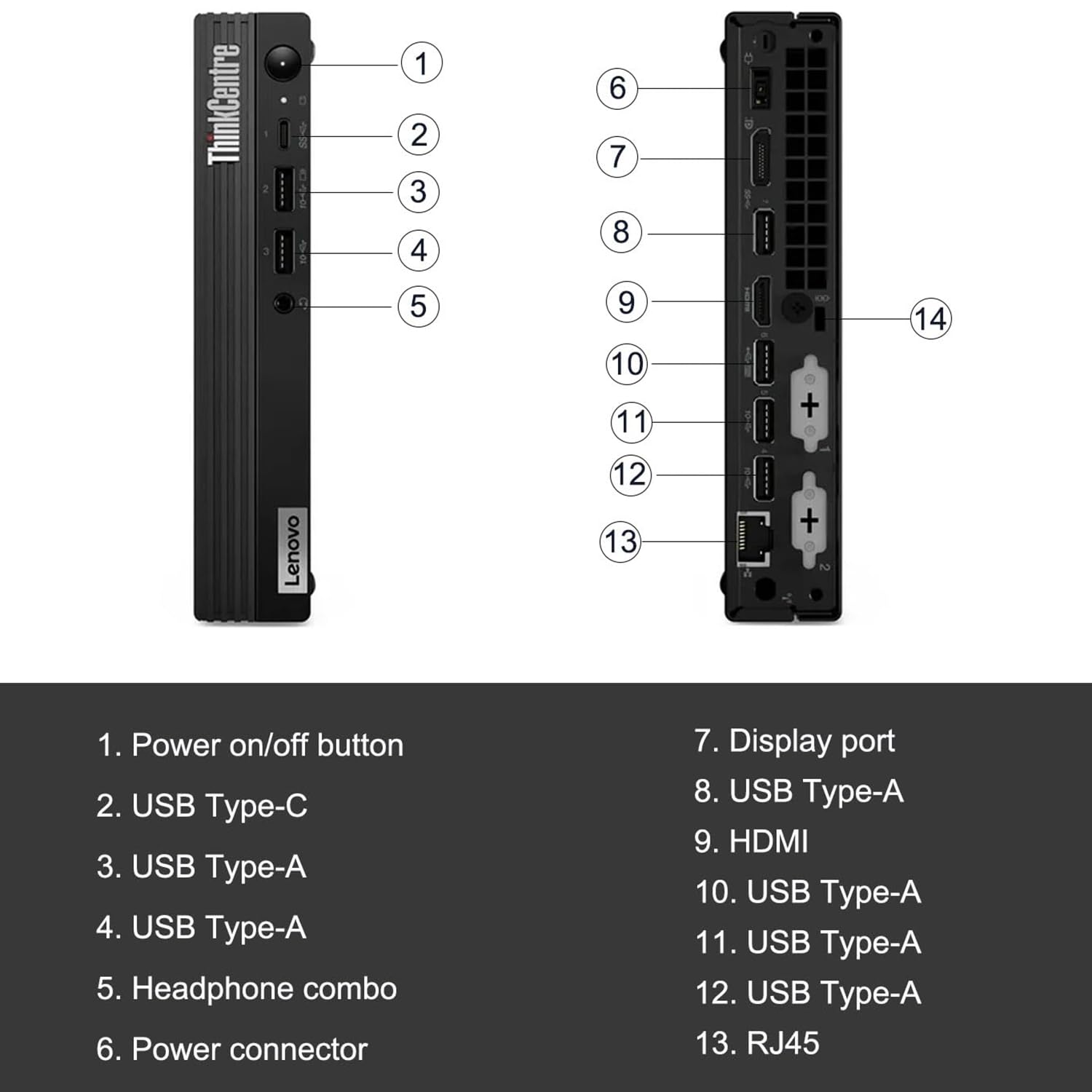 Lenovo ThinkCentre M70q Gen 4 MFF 1L Tiny PC Business Mini Desktop Computer, 32GB DDR5 RAM, 1TB PCIe SSD, 13th Gen Intel 16-Core i7-13700T, WiFi 6, RJ45, HDMI, DisplayPort, Windows 11 Pro