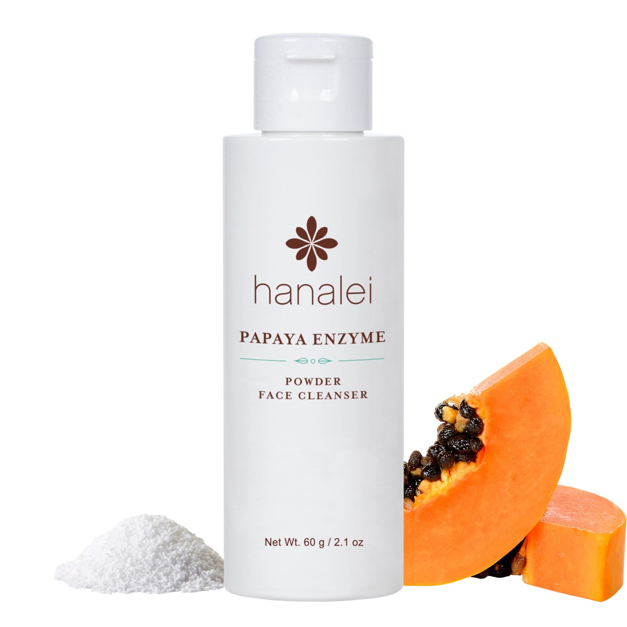 Hanalei - Papaya Powder Face Cleanser 60g and Aloe Gel 100g - Cruelty Free - (2-Pack Bundle)