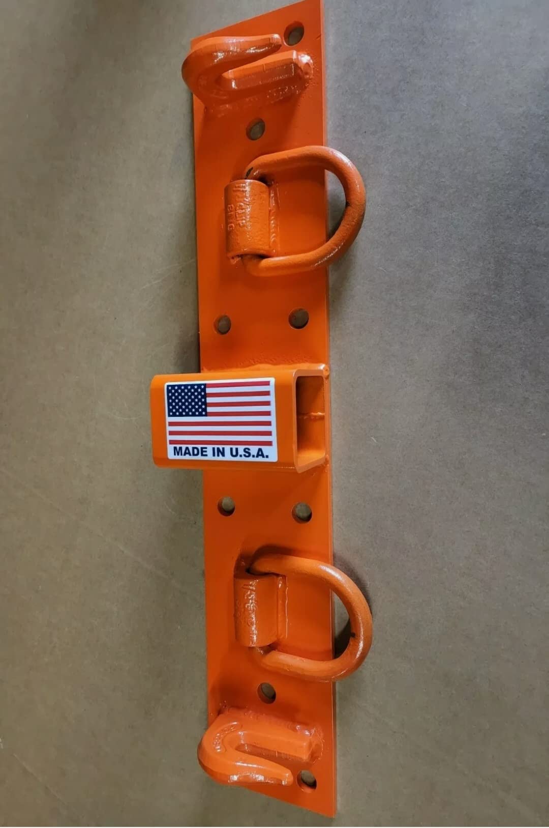 M.G.E. Products Compact Tractor Bolt on Chain Hooks, D Rings, Receiver Compatible with Kubota, Orange