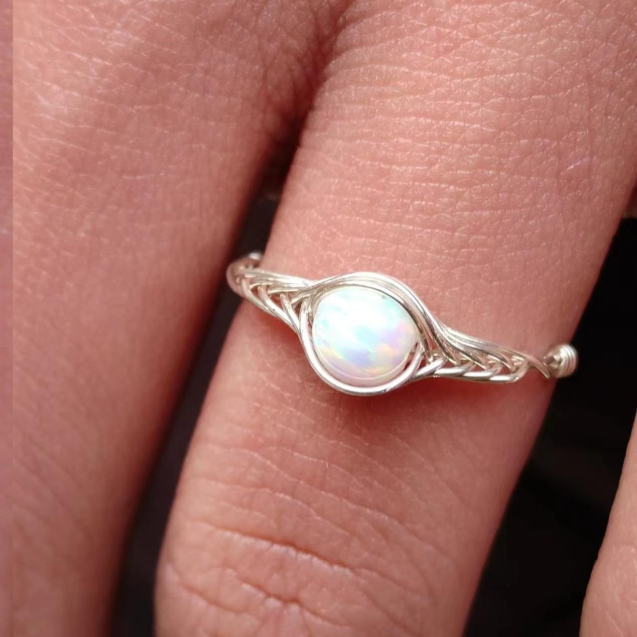 Opal ring opal rings for women sterling silver handmade by GRB ROY (10)