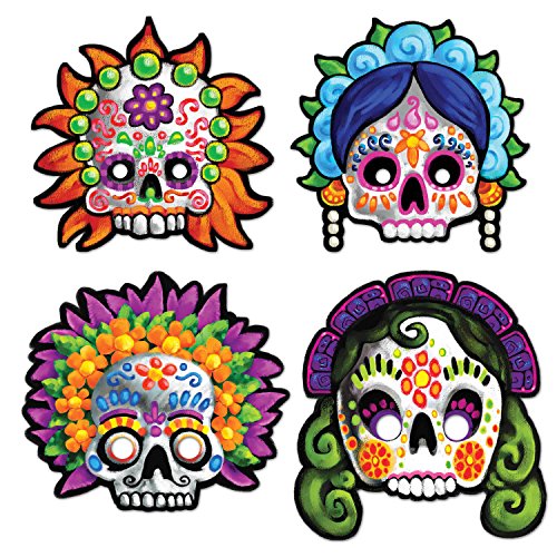 Beistle Day of The Dead Masks