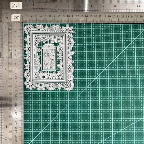 FAWENUCY Scrapbooking Die-Cuts, Christmas Metal Cutting Dies for Card Making, Paper Craft Punch Template, Background Embossing Stencils, DIY Album Décor (Home-10.1x3.9cm)