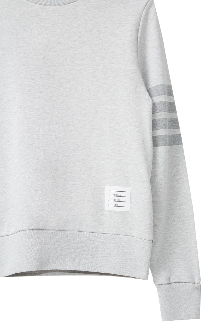 Thom Browne, Men's Crew Neck Sweatshirt, X-Large, Grey