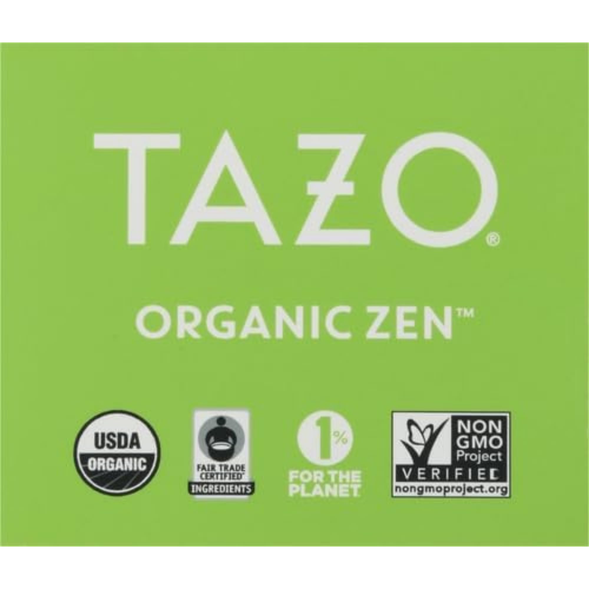 TAZO Organic Zen Green Tea, 16 Total Tea Bags