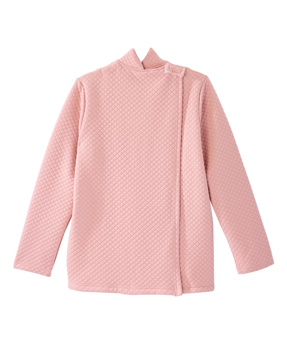 Women’s Easy Dressing Open Back Adaptive Half Zip Tracksuit Top - Pink LGE