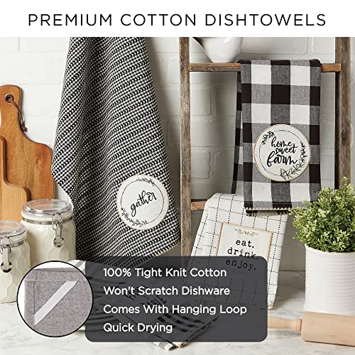 DII Patriotic Dish Towel Set 18x28, Decorative 4th of July Kitchen Towels, Americana Printed, 3 Count