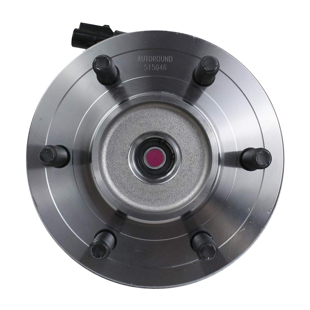 Autoround 515046 4WD Front Wheel Hub and Bearing Assembly fit for 4x4 Ford F-150 2004 2005 6 Lug w/ABS