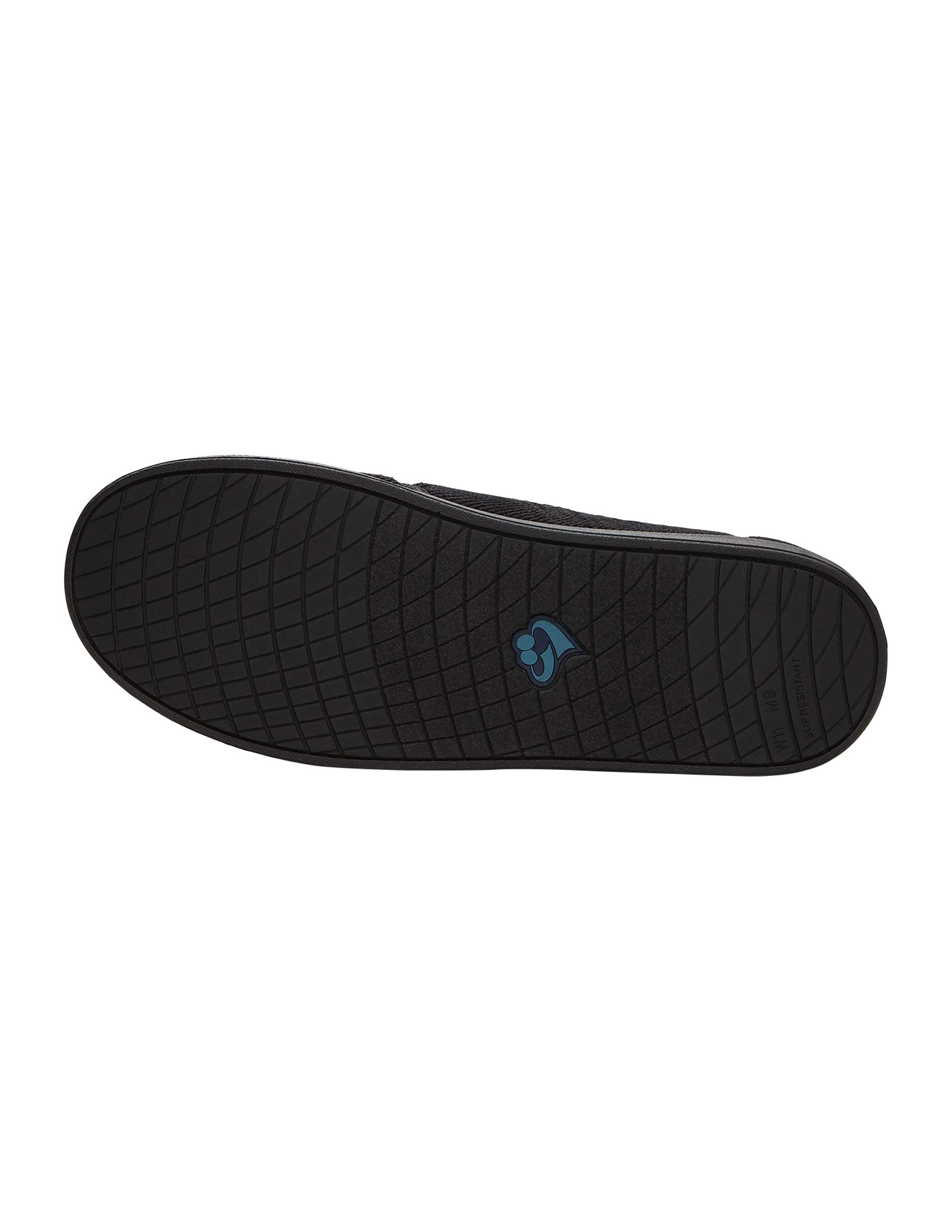 Silvert's Adaptive Clothing & Footwear Men’s Wide & Comfy Easy Closure Slippers for Seniors - Black/Black 10