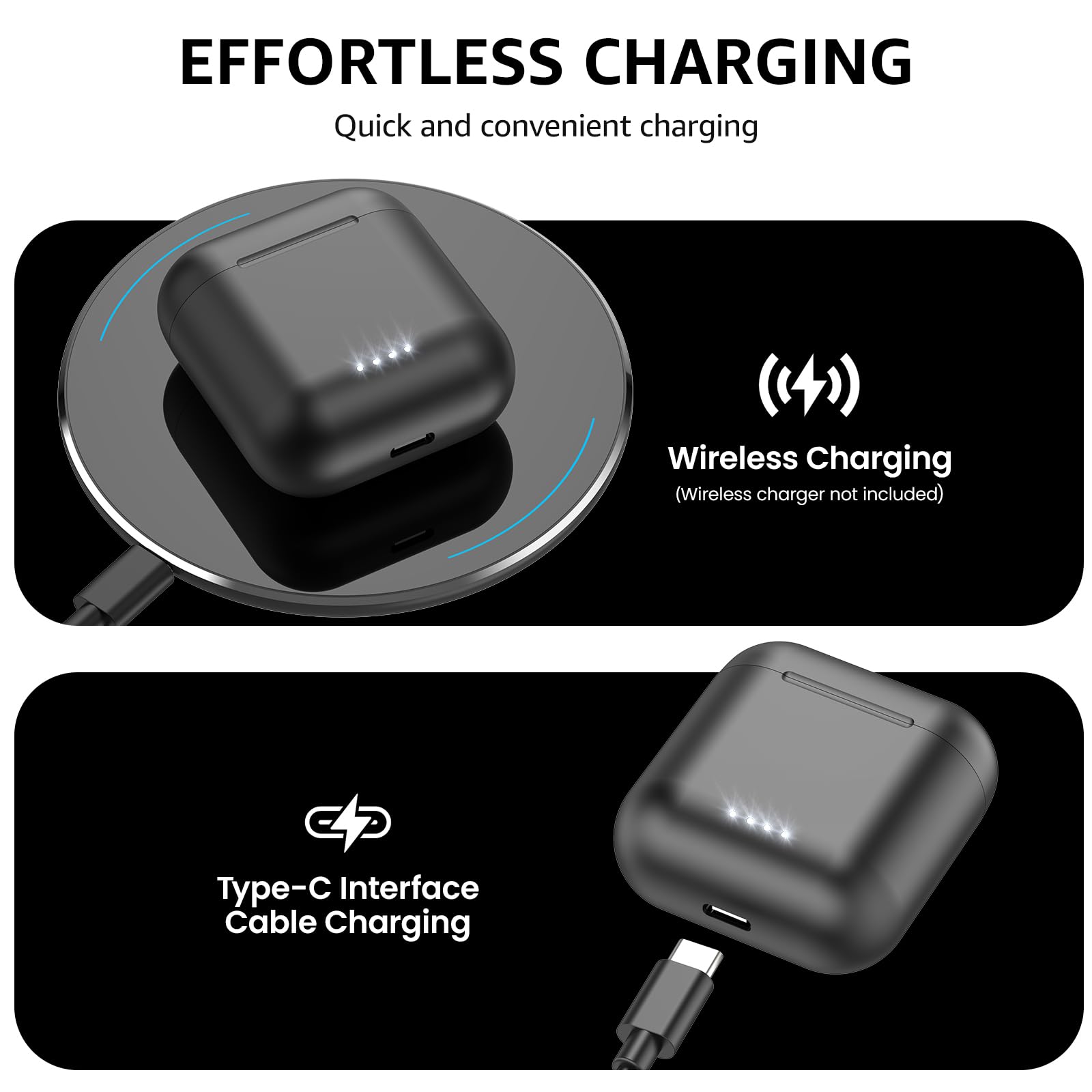 TOZO T6 (Ergonomic Edition) Wireless Earbuds Bluetooth 5.3 Headphones, Ergonomic Design in-Ear Headset, 50Hrs Playtime with Wireless Charging Case, APP EQ Customisable, IPX8 Waterproof, 2024 Version