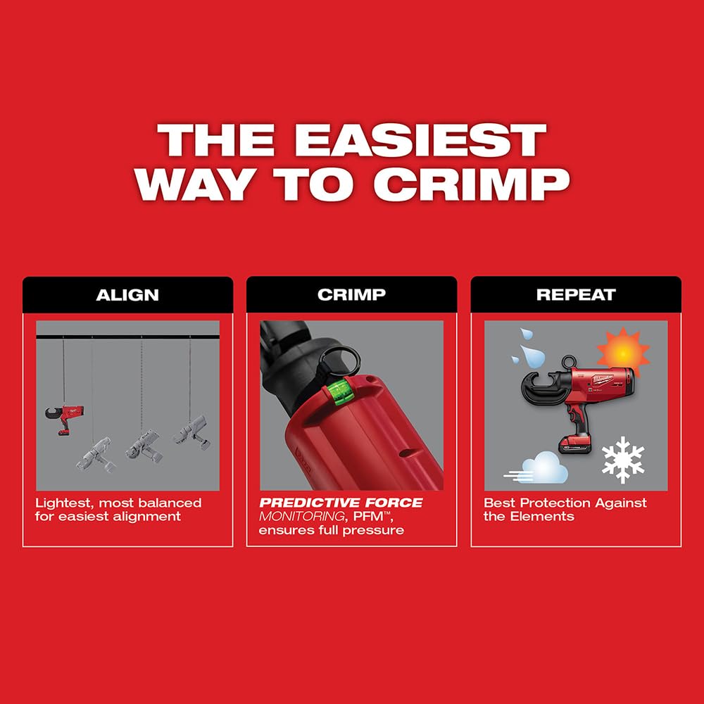 Milwaukee M18 18-Volt Lithium-Ion Cordless FORCE LOGIC 12T Utility Crimper