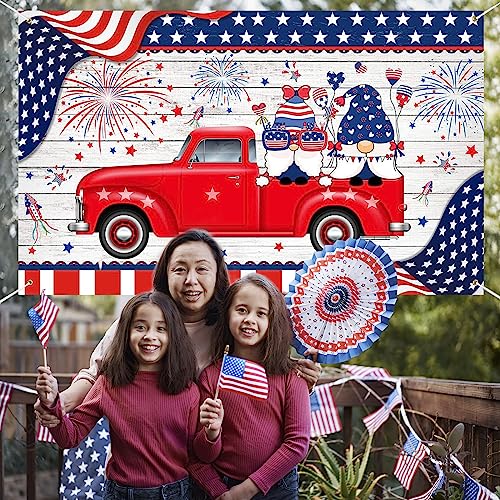 Mocsicka Independence Day Banner for Photography 4th of July Party Backdrop Patriotic Hanging Banner Background for Labor Day Veterans Day Memorial Day