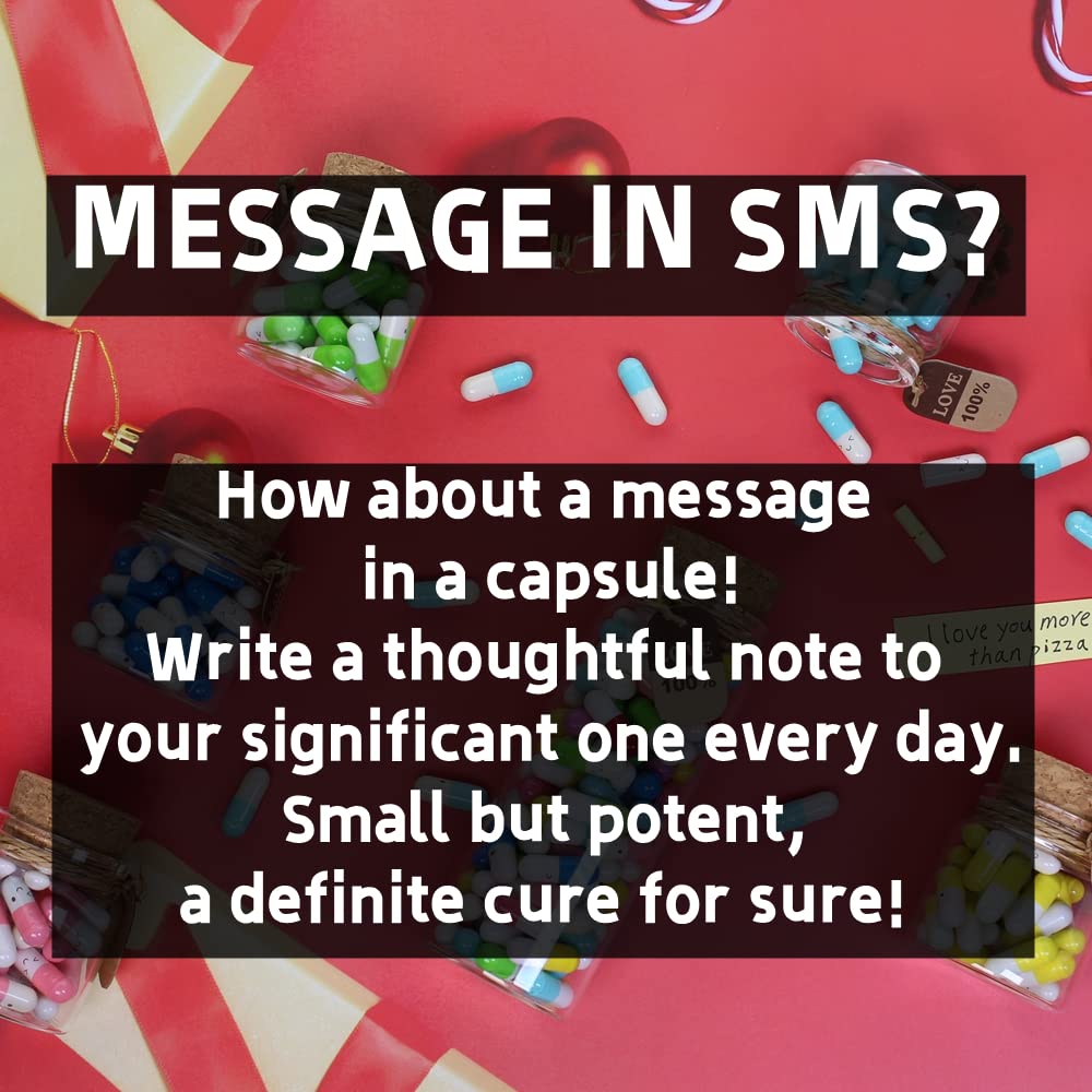 Infmetry Cute Capsules in a Glass Bottle Lovely Notes Couples Gifts for Him Her Boyfriend Girlfriend Mom Birthday Anniversary Valentines Mothers Day Gifts (Mixed Color 90pcs)