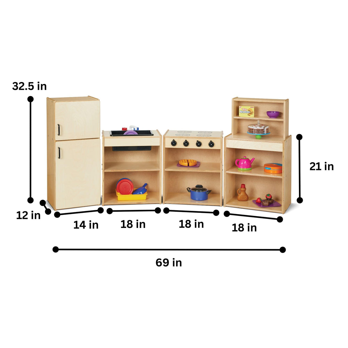 YoungTime Jonti-Craft 7080YT Play Kitchen, 4 Piece Set
