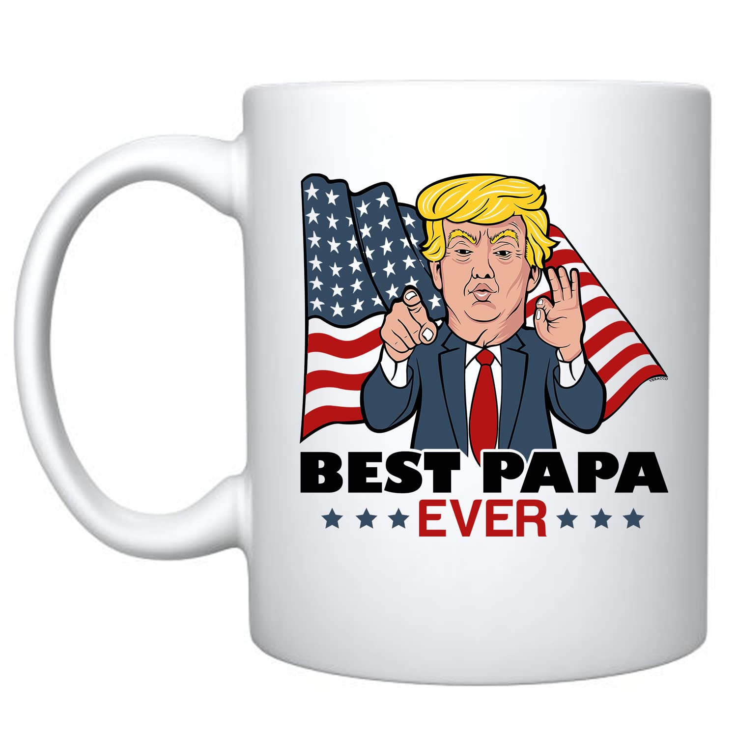 Veracco Best Papa Ever Trump Ceramic Coffee Mug