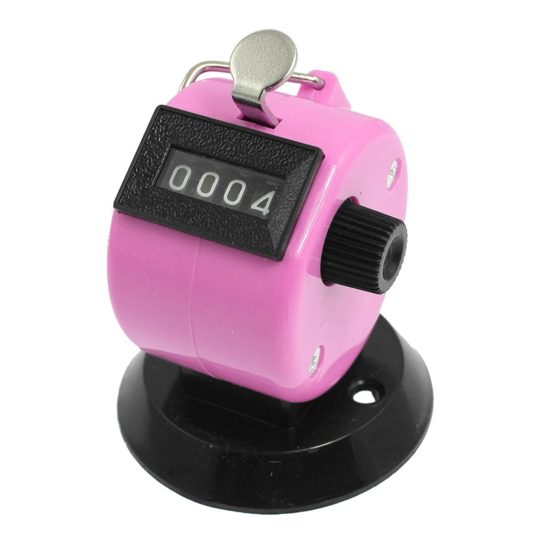 uxcell Golf Pitch 4 Digit Number Clicker Hand Held Tally Counter Black Pink