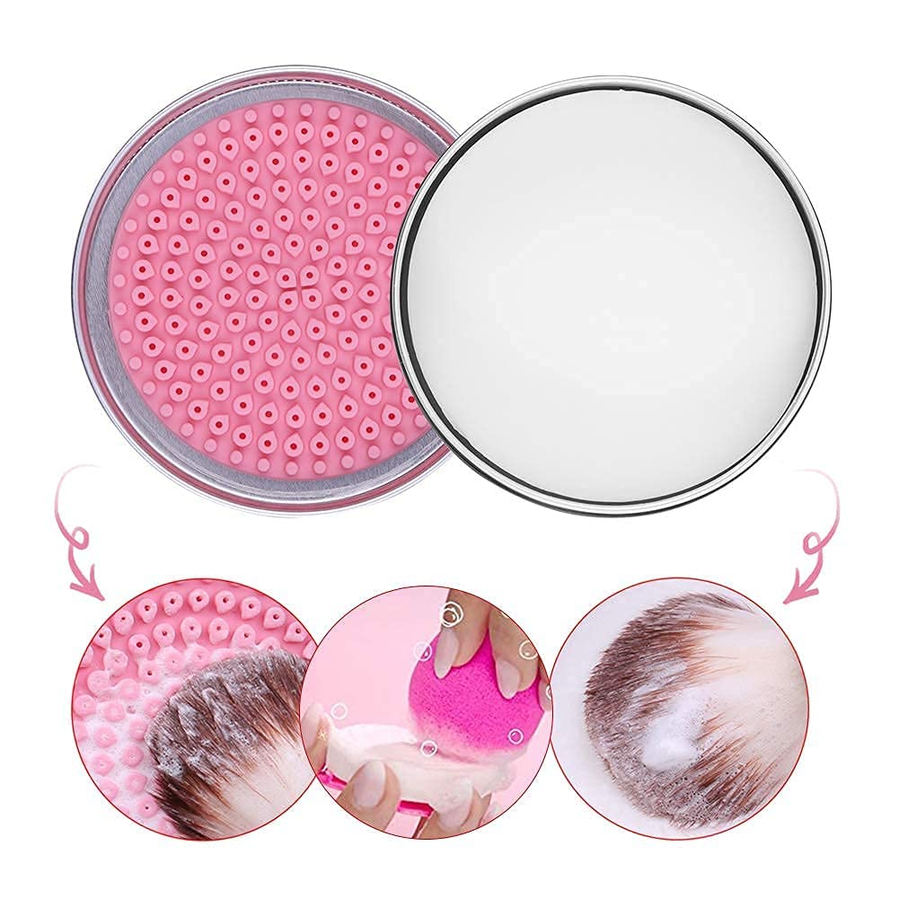 DUcare Makeup Brush Cleaner Shampoo Soap Solid Brush Cleaning Mat Removes Cosmetic Color Brush Cleaner Pad for Cleaning Makeup Sponges Brushes