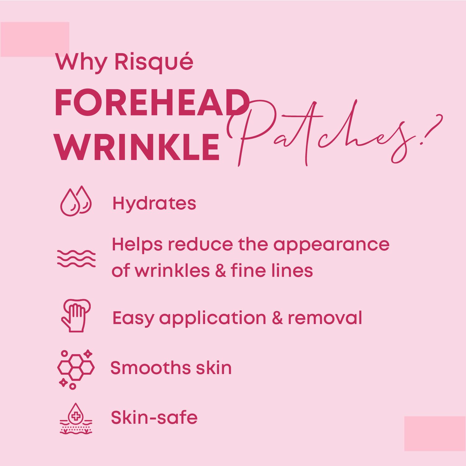 Forehead Wrinkle Patches Reusable | Forehead Wrinkles Treatment | Patches For Wrinkles | Non Invasive Reusable Wrinkle Smoothers | Works Great with an Eye Wrinkle Patches Kit and Face Tape | 2 Patches