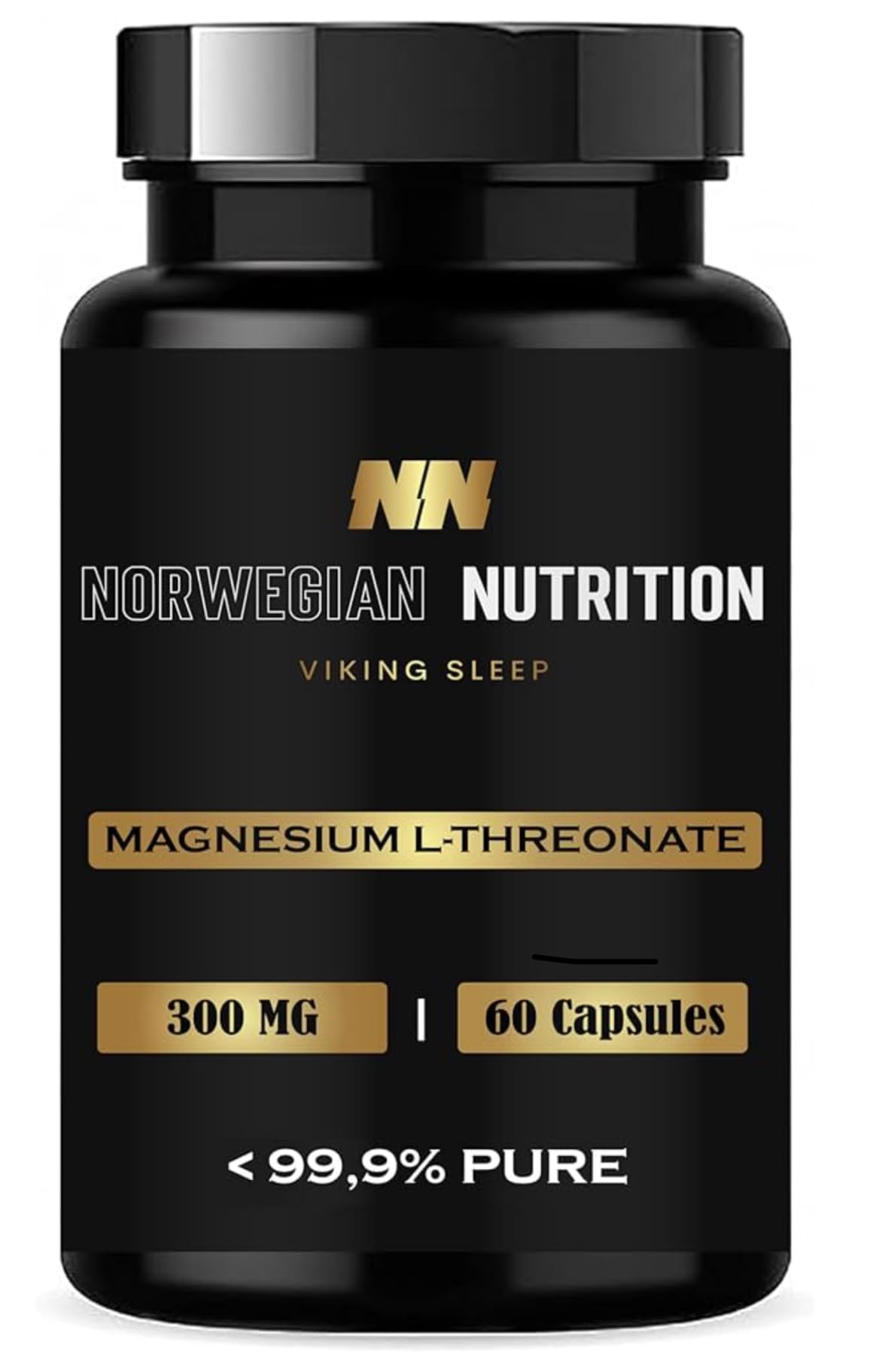 Magnesium L-Threonate, 60 Capsules of 300MG! (not 144MG Like Others) - Enhance Your Life - Better Sleep Quality and Focus, Memory, Attention and Cognitive Function - Over 99,9% Pure!! Gluten Free.