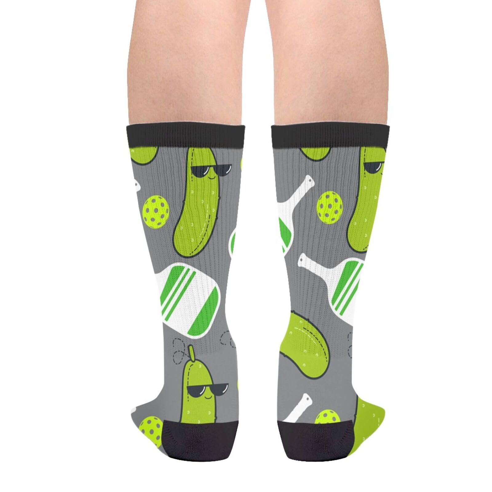 YCKNJYSG Pickleball Men's Novelty Funny Casual Crew Socks