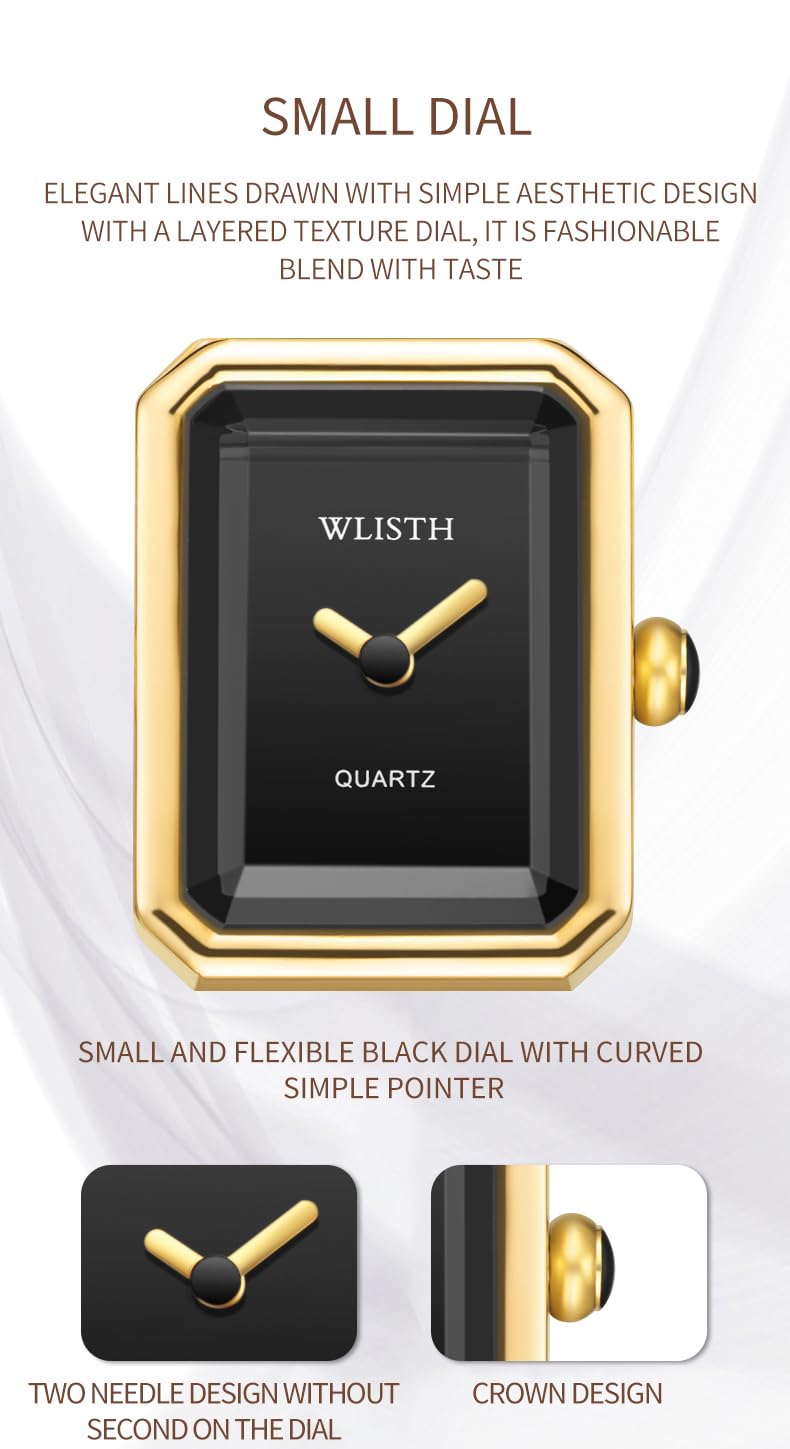 BESTKANG Rectangle Women Watches Elegant Ladies Dress Watches with Unique Stainless Steel Band (Rose Gold)