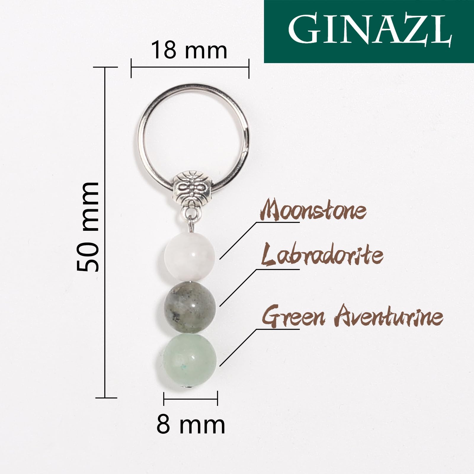 GINAZL New Beginnings Gifts for Women, Natural Crystals Keychain Coworker Leaving Gift for Women Going Away Gift for Friends Farewell Gifts for Coworkers Divorce Souvenir (NB)