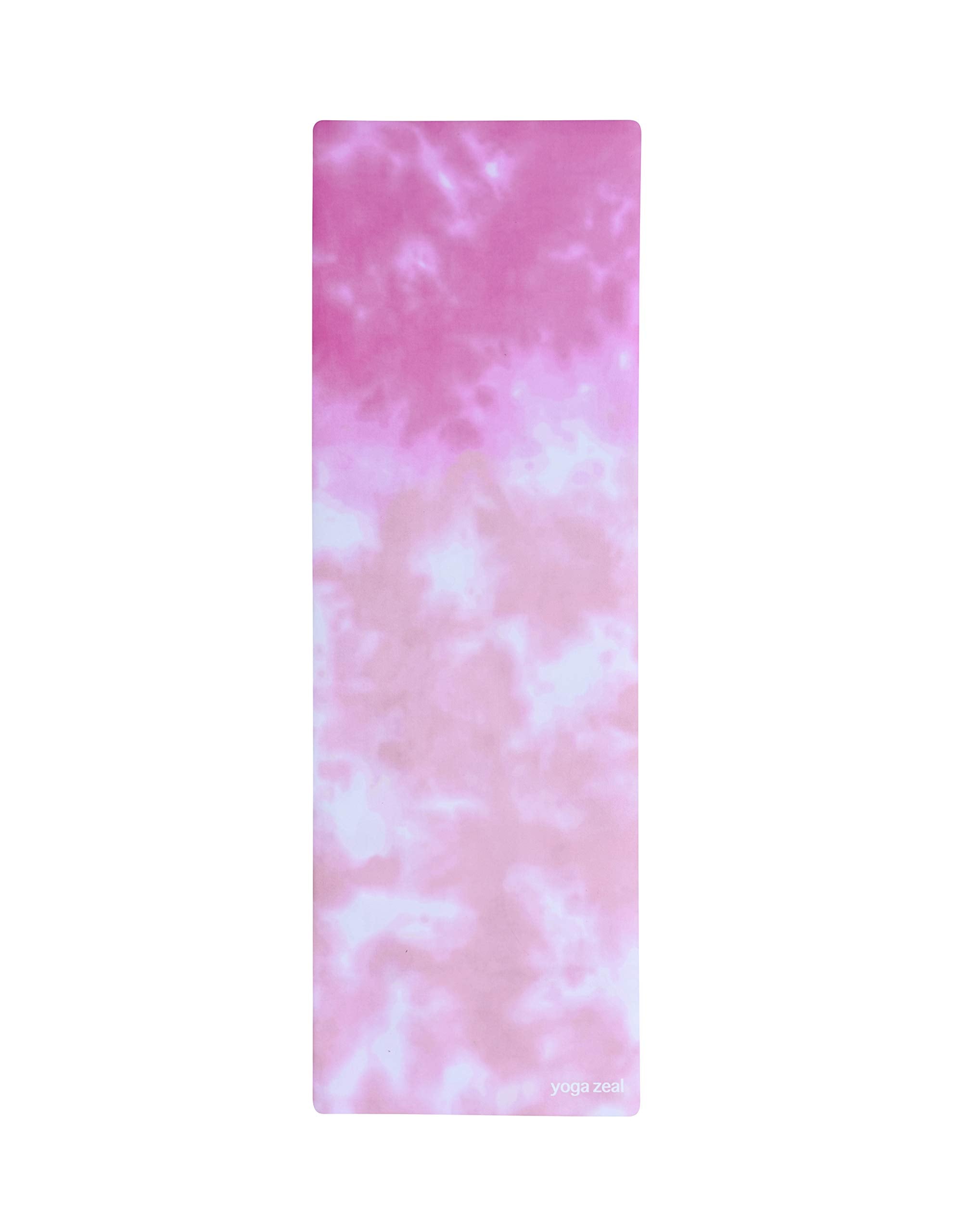 Pink Tie Dye Mat - Luxuriously Soft, Thick, Non-Slip, Hot Yoga Mat. Eco Printed. Designed to grip better with a sweaty yoga practice!