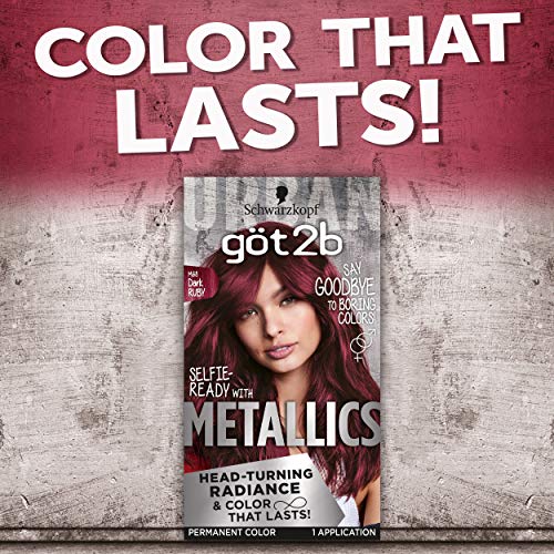 Got2b Metallics Permanent Hair Color, M68 Dark Ruby