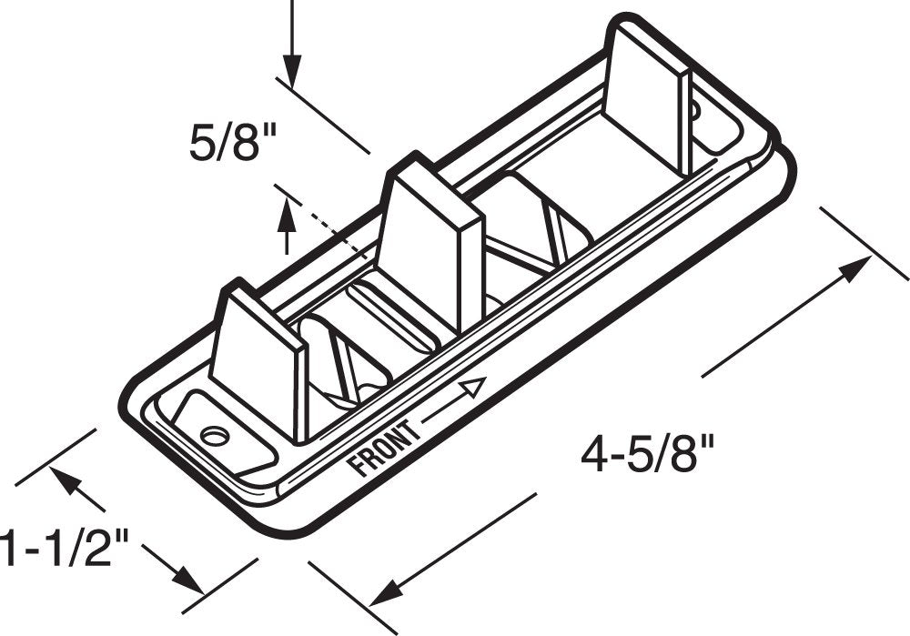 Prime-Line N 6560 Stamped Steel, Adjustable, Closet Door, Floor Guide (2 Pack)