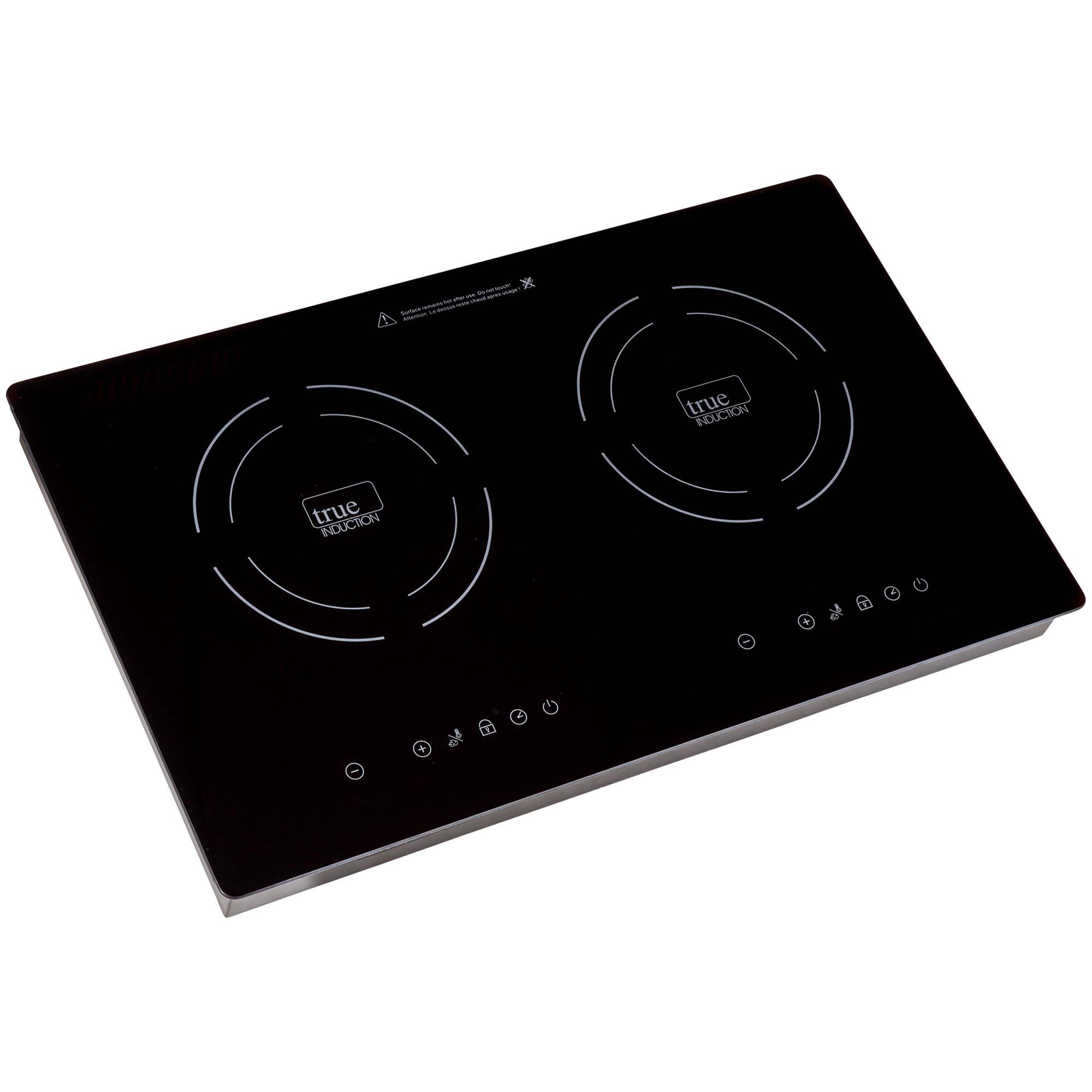 True Induction TI-2B 23 in. Dual Element Black Induction Glass-Ceramic Cooktop 1750W 858UL Cert.