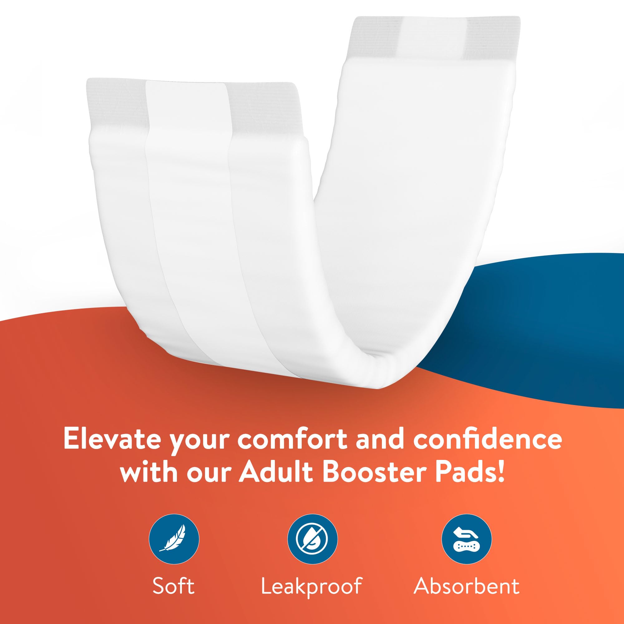 Inspire Incontinence Booster Pads Super Absorbent Absorbs Over 5 Cups! | Incontinence Pad Insert Liner Women and Men | Diaper Pads Inserts for Adult Diapers Overnight