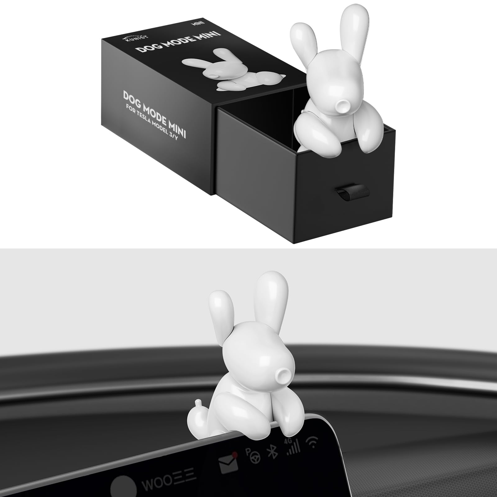 KUNIST for Tesla Model Y 2026 Dog Mode Mini Screen Decoration Ornament Funny Decors Compatible with 2017-2026 Tesla Modle 3 and New Modle Y Juniper Interior Accessories (Gift Box)