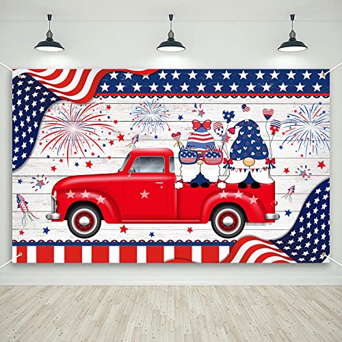 Mocsicka Independence Day Banner for Photography 4th of July Party Backdrop Patriotic Hanging Banner Background for Labor Day Veterans Day Memorial Day