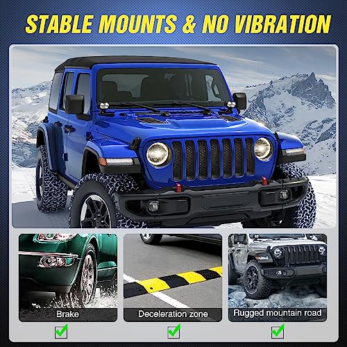 Nilight Light Mounting Bracket Hood Cowl Mount Brackets for Front A-Pillar Auxiliary Offroad LED Pod Light Work Lights on 2018-2023 Jeep Wrangler JL/JLU 2020-2023 Gladiator JT