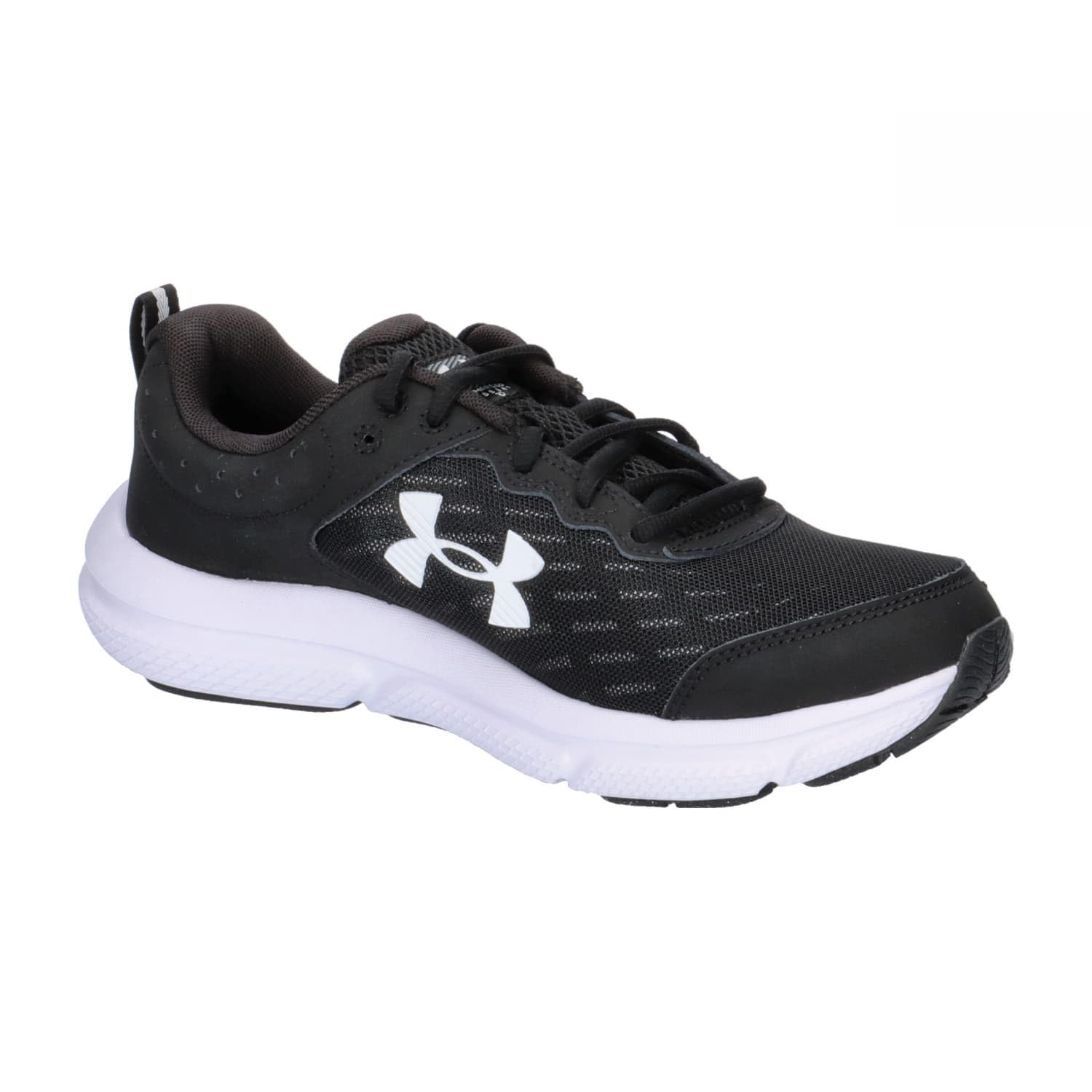 Under Armour Men's Charged Assert 10, (001) Black/Black/White, 12, US