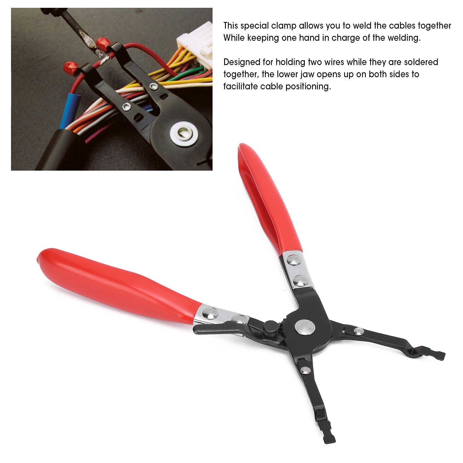 Caoeal Soldering Aid Plier, Car Soldering Pliers Wire Welding Clamps, Metal Soldering Plier Multi Function Wire Welding Clamp Pick Up Aid Tool for Universal Car Vehicle Repairing Tool
