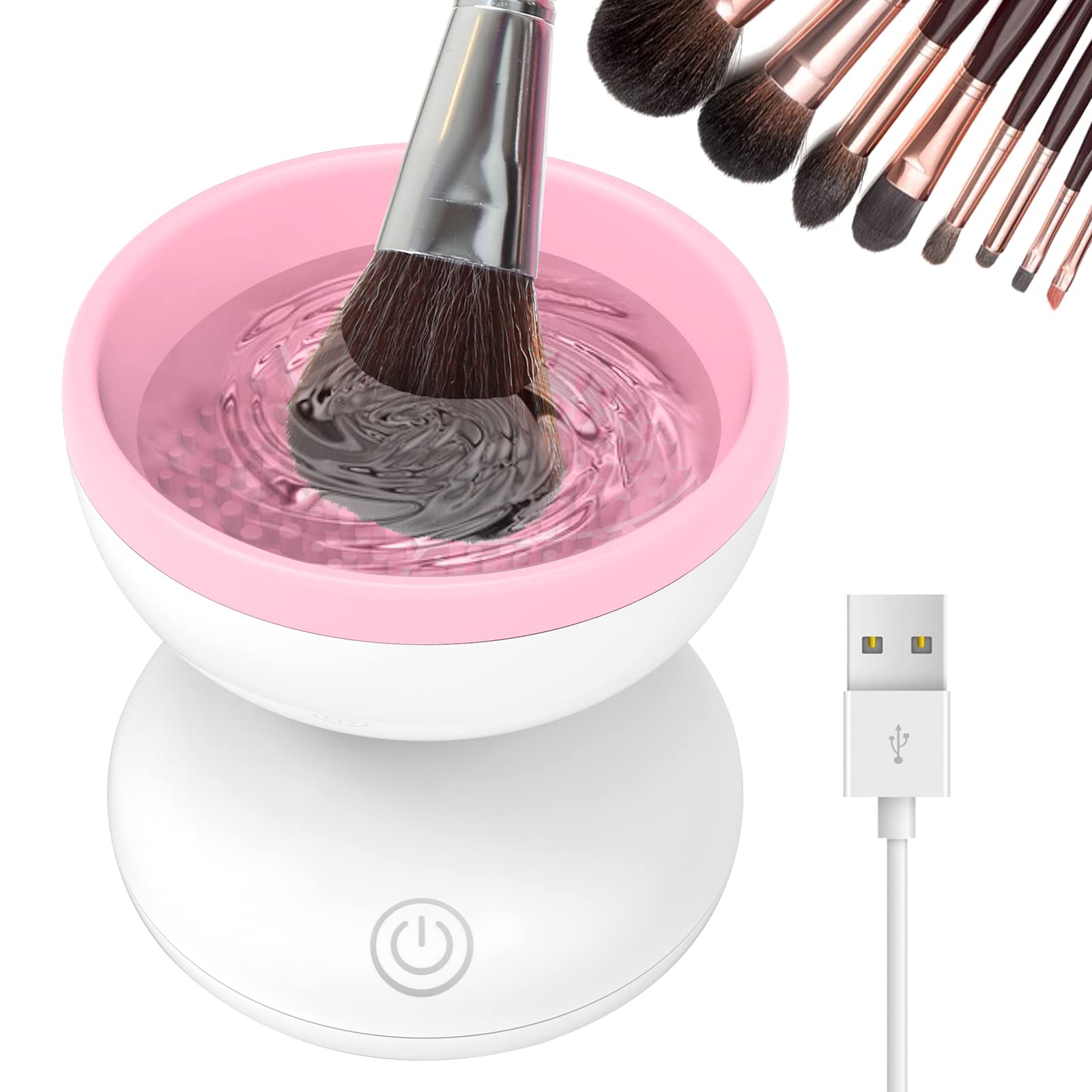 Electric Makeup Brush Cleaner, Luxiv Wash Makeup Brush Cleaner Machine Fit for All Size Brushes Automatic Spinner Machine, Painting Brush Cleaner