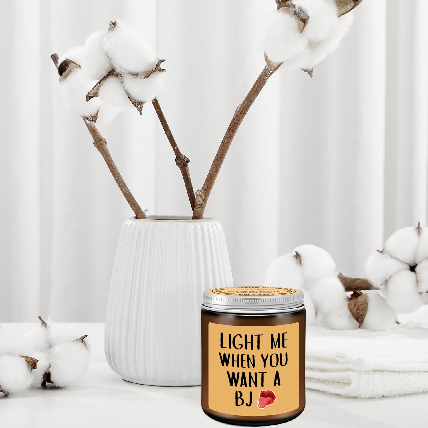 Birthday Gifts for Men -Light Me When You Want A BJ Candle -Funny Gifts for Men,Fathers Day, Gifts for Husband Boyfriend from Wife Girlfriend,Anniversary,Valentines Day Gifts for Him,Fiance,Mens Gifts