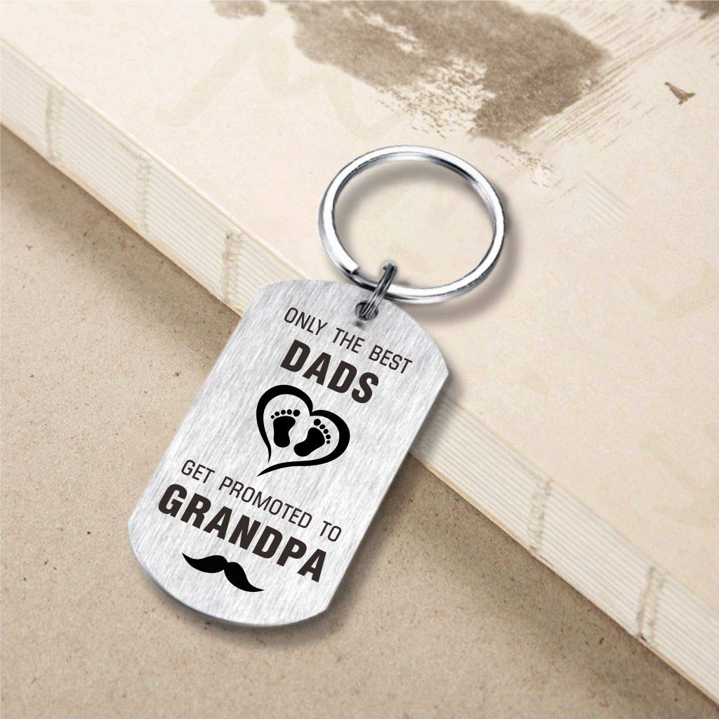 Grandpa to be Keychain Gifts, Only The Best Dads Get Promoted to Grandpa Gifts, Gonna be a Grandpa Keychain, First Time Grandpa Gift, Father's Day Present for New Grandfather Present