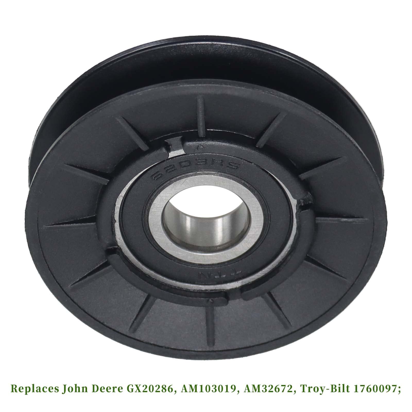 BOSFLAG GX20286 Idler Pulley Replace John Deere GX20286, AM103019, AM32672, Troy-Bilt 1760097 for L100, L105, L107, L108, L110, L111, L118, L120, L130, L1742, L2048 Lawn Tractors