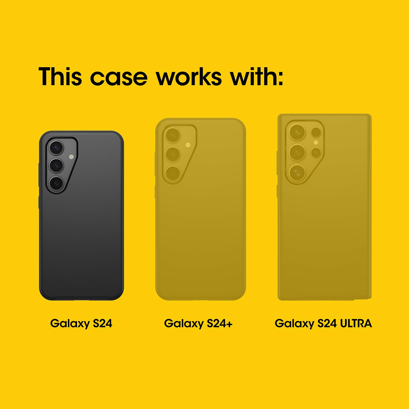 OtterBox Samsung Galaxy S24 Commuter Series Case - Single Unit Ships in Polybag, Ideal for Business Customers - Black, Slim & Tough, Pocket-Friendly, with Port Protection