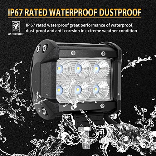 SKYWORLD 9 inch 54W Spot LED Work Light Bar Driving Pods Lights Fog Lamp for Off Road ATV SUV Trucks Tractor Boat 4x4 4Wd Vehicles 12V 24V