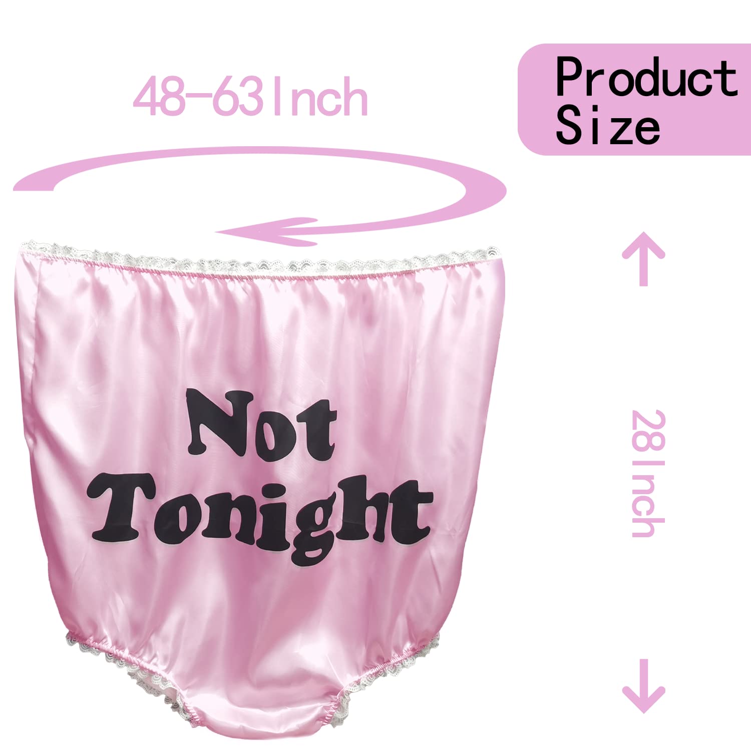 Hosrnovo Bachelorette Gifts for Bride, 28Inches Big Granny Panties Funny Wedding Gag Gifts for Adults, Lingerie Party Decorations (Light Pink Polyester)