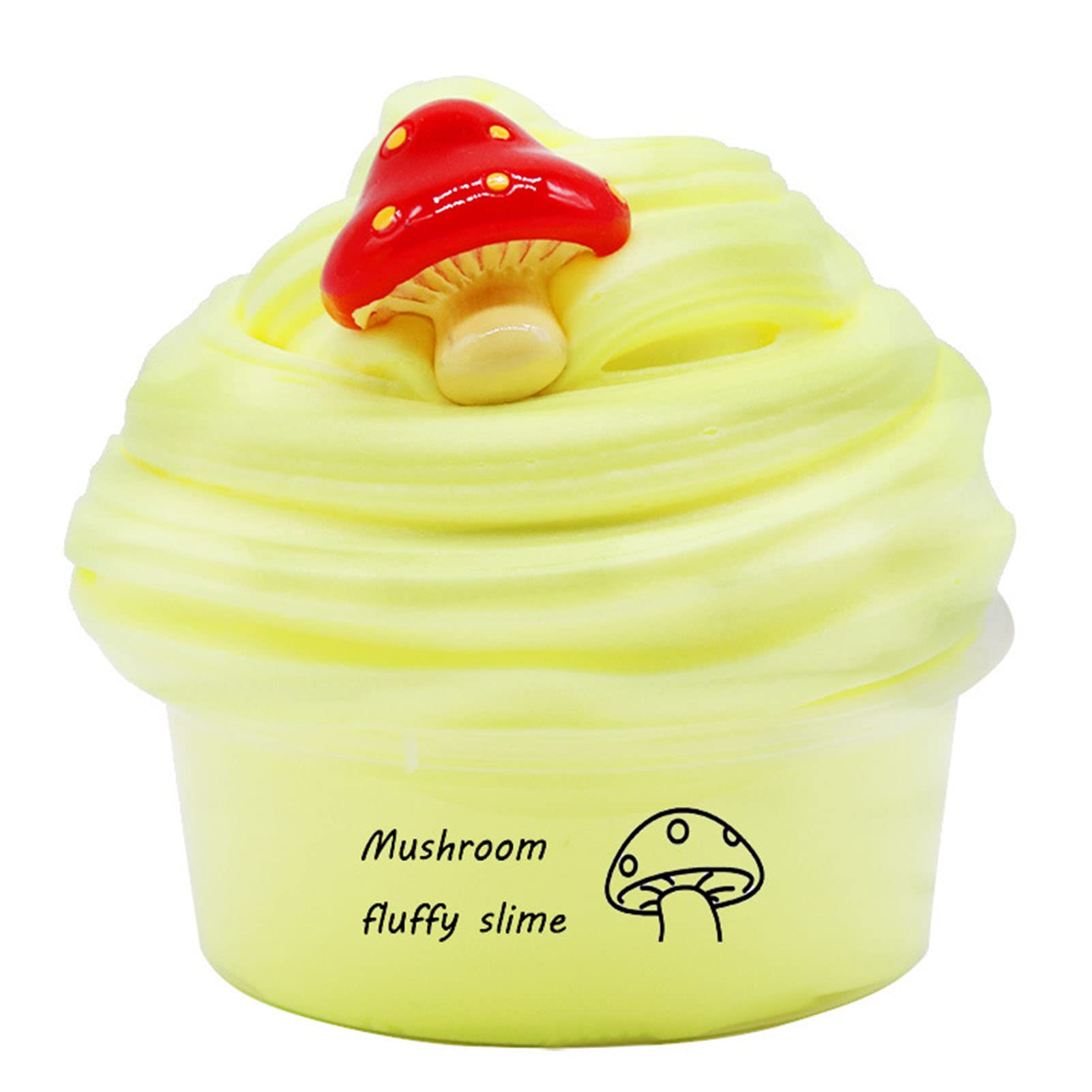 Mini Butter Slime Kit Scented Fruit Slime, Soft Non-Sticky Stress Relief Party Favor Putty Toy for Kids Teens (Mushroom, 60ml)