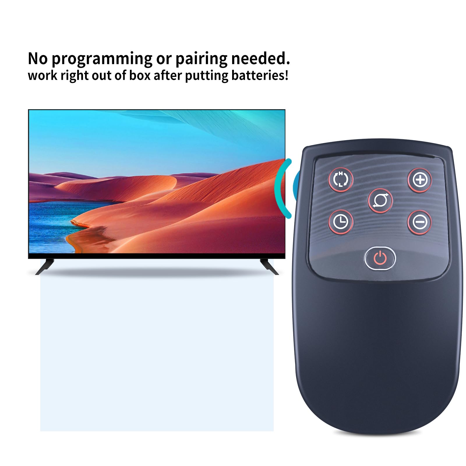 Replacement Remote Control for Lasko Ceramic Tower Heater 2033617A 2033617B 2033627 5790 5592 CT22410 CT22420 CT16670 CT22650 CT22722 CT22766 CT30754 CT30754C CT32950 CT32960 751320 5165 5160