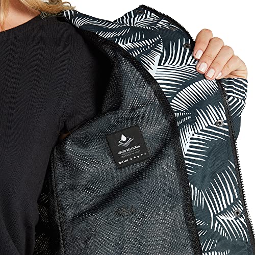 Volcom Women's Enemy Stone Hooded Zip Front Windbreaker Jacket (Regular & Plus Size), Multi, Large