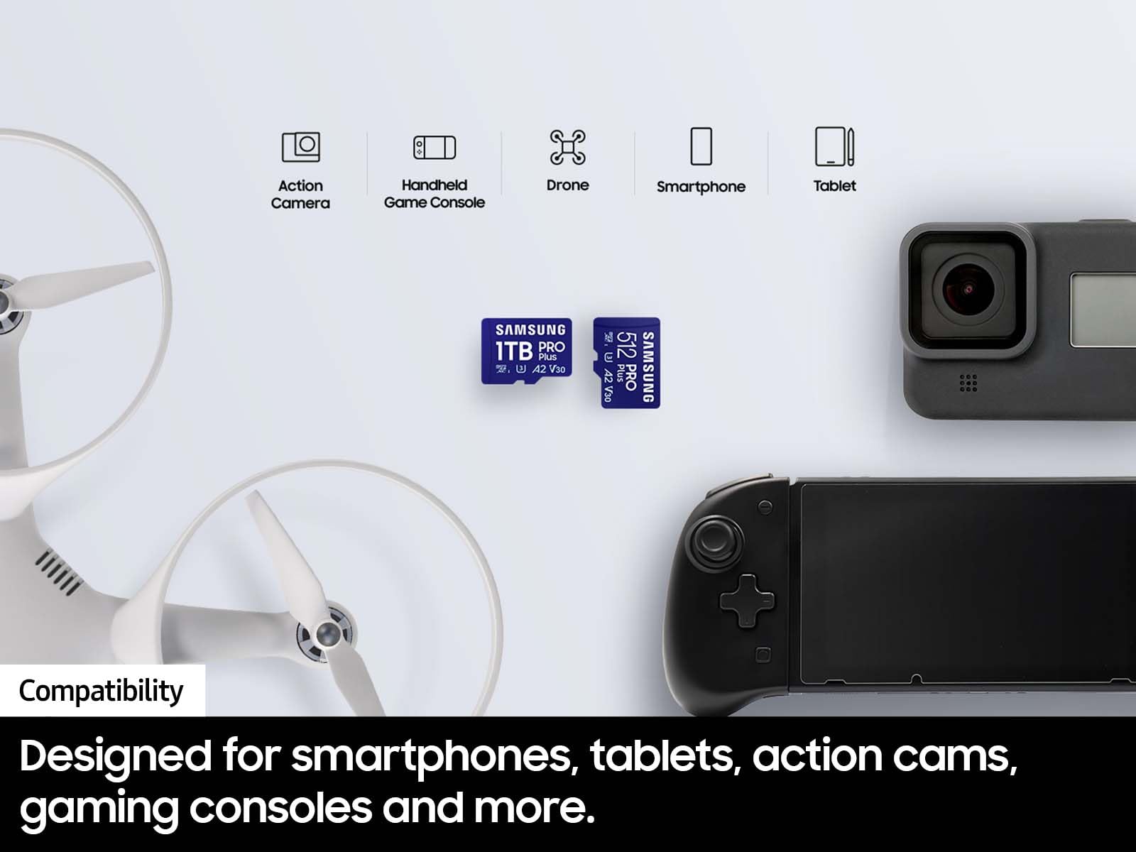 Samsung PRO Plus microSD Memory Card + Adapter, 256GB microSDXC, Up to 180 MB/s, Full HD & 4K UHD, UHS I, C10, U3, V30, A2, for Android Smartphones, Tablets, GoPRO, and DJI Drone (MB MD256SA/AM)